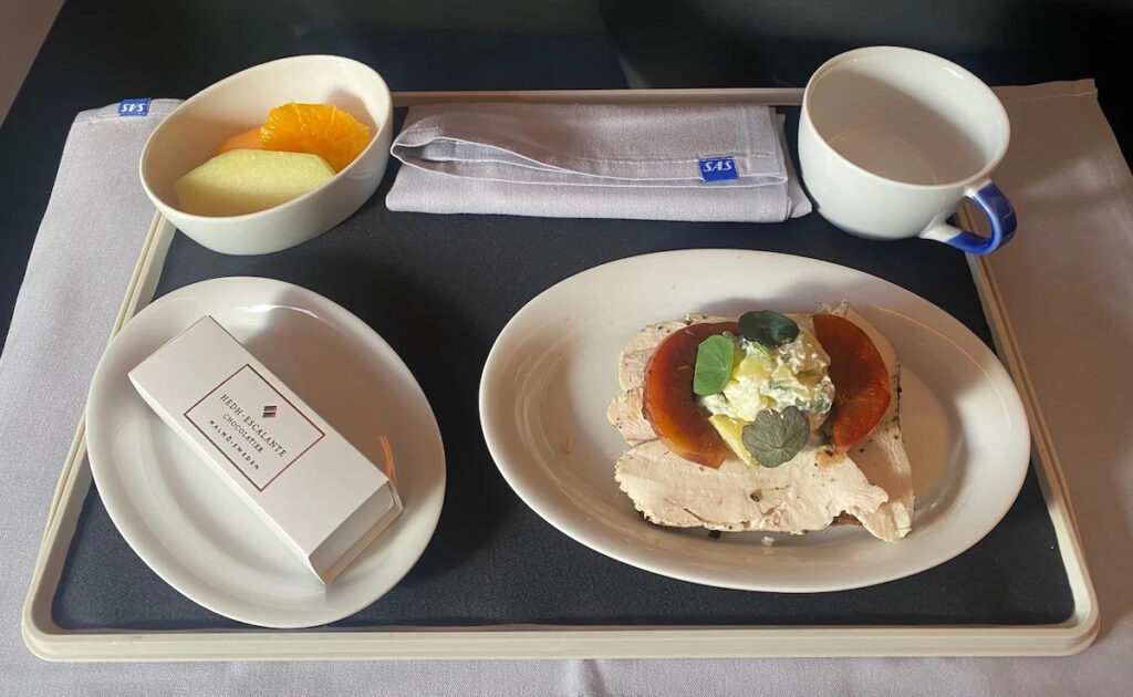 SAS Business Class Dining Experience